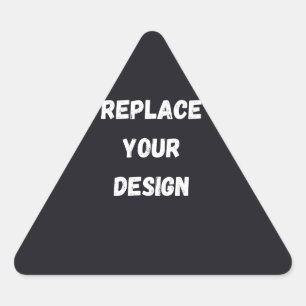 Custom black simple Design Add Photo or Text Triangle Sticker