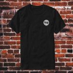 Custom Black T-shirt With Logo For Small Business<br><div class="desc">Feel free to personalise and customise this custom black t-shirt with logo for your small business. Edit options are available.</div>