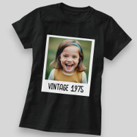 Custom Black Vintage Milestone Birthday Photo