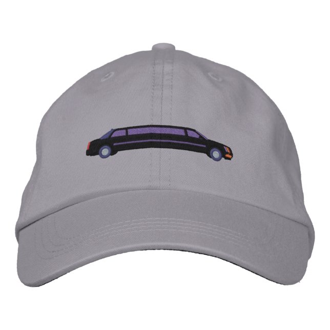 Custom Black VIP Limousine Embroidery Embroidered Hat (Front)