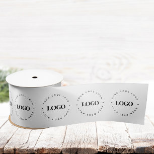 Custom Black & White Logo Business Ribbon Satin Ribbon