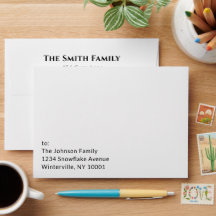 Custom Black White Minimalist Modern Family