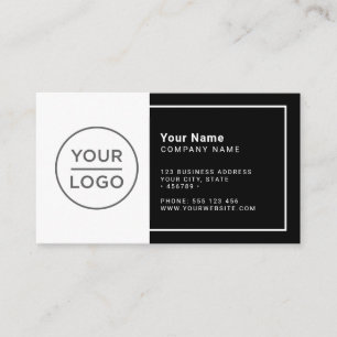 Custom black white modern minimalist any colour business card