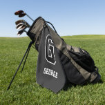 Custom Black & White Monogram – Personalised Gift  Golf Towel<br><div class="desc">Upgrade his golf gear with a sleek monogram towel he can truly call his own. This customisable black-and-white design lets you change the initials,  background,  and colours for a gift that’s both stylish and practical. Personalise now to give his golf bag a winning touch!</div>