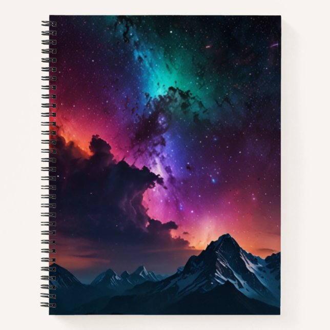 Custom Black & White Monogram Sketchbook Notebook (Front)