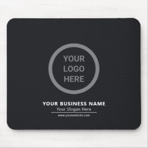 Custom Black & White Professional Business Logo Mouse Mat