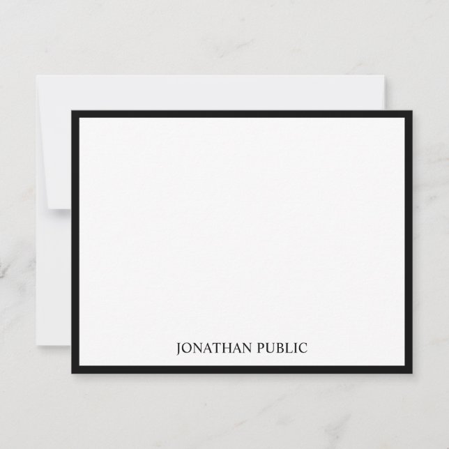 Custom Black White Template Simple Personalised (Front)