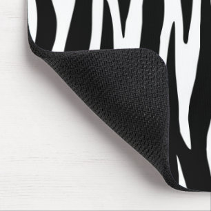 Custom Black White Zebra Mouse Mat