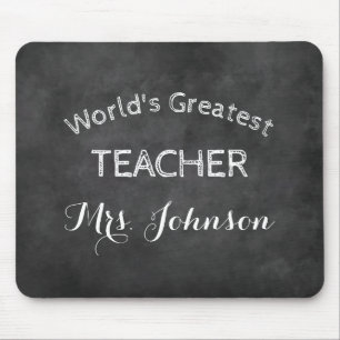 Custom blackboard chalkboard school teacher gift mouse mat