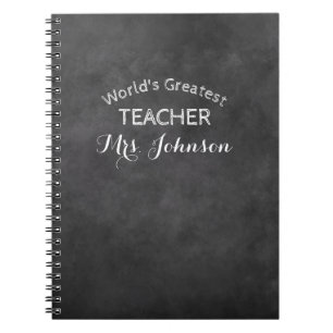 Custom blackboard chalkboard school teacher gift notebook