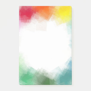 Custom Blank Abstract Art Rainbow Colours Template Post-it Notes