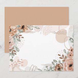 Custom Blank Brown Beige Floral Save The Date