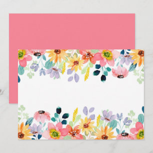Custom Blank Floral Garden Save The Date