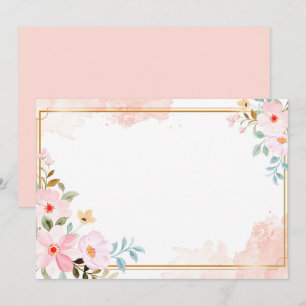 Custom Blank Floral Save The Date