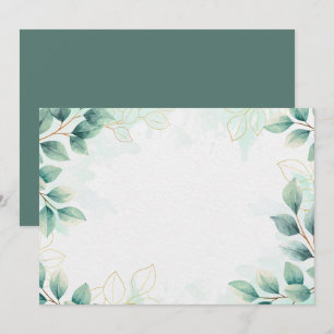 Custom Blank Green Leaves Save The Date