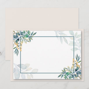 Custom Blank Green Leaves Save The Date