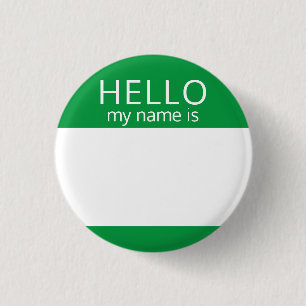 Custom Blank HELLO My Name Is Badge