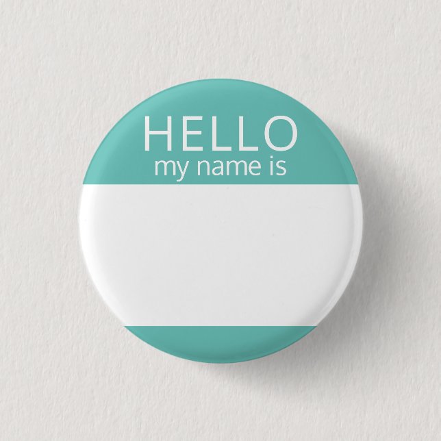 Custom Blank HELLO My Name Is Badge (Front)