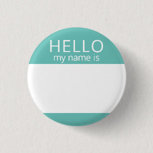 Custom Blank HELLO My Name Is Badge