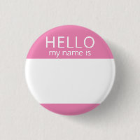 Custom Blank HELLO My Name Is Badge