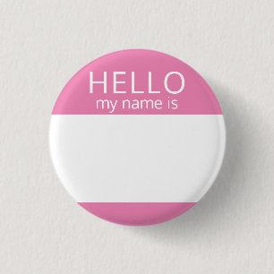 Custom Blank HELLO My Name Is Badge