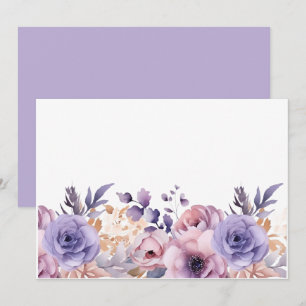 Custom Blank Purple Mauve Floral Save The Date