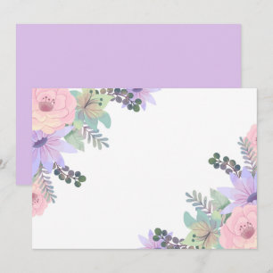 Custom Blank Purple Pink Floral Save The Date