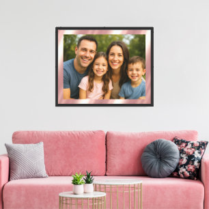 Custom Blank Rose Gold Background For Your Photo Canvas Print