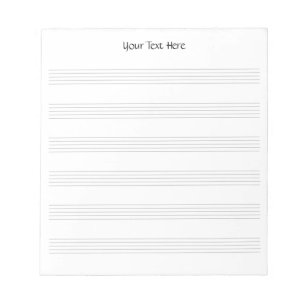 Custom Blank Sheet Music 7 Staves Notepad
