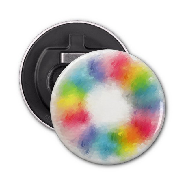 Custom Blank Template Abstract Modern Colourful Bottle Opener (Front)