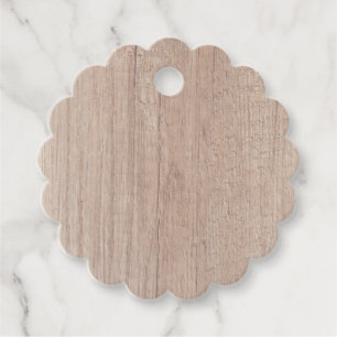 Custom Blank Template Brown Wood Look Favour Tags
