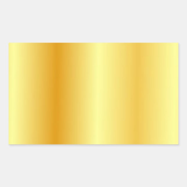 Custom Blank Template Elegant Modern Gold Look Rectangular Sticker (Front)