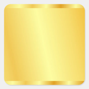 Custom Blank Template Faux Gold Background Trendy Square Sticker