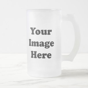 Custom Blank Template Frosted Glass Tankard Beer Mug