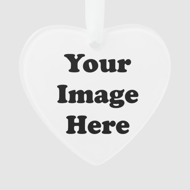 Custom Blank Template Heart Acrylic Tree Ornament (Front)