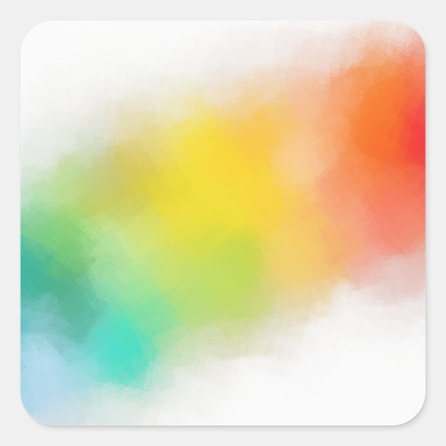 Custom Blank Template Modern Abstract Art Square Sticker (Front)