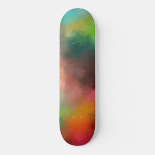 Custom Blank Template Modern Colourful Abstract Ar Skateboard