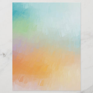 Custom Blank Template Trendy Pink Red Blue Green Custom Letterhead