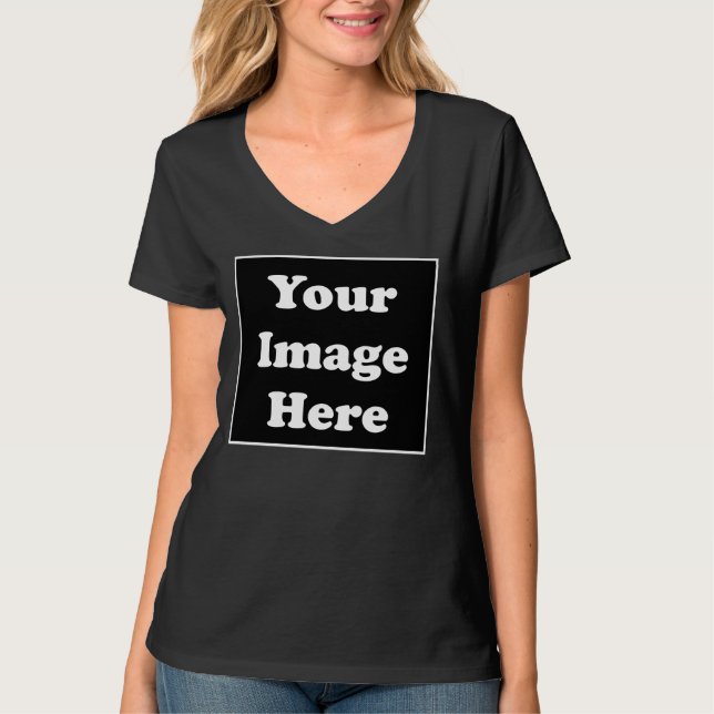 Custom Blank Template Women's V-Neck T-Shirt (Front)
