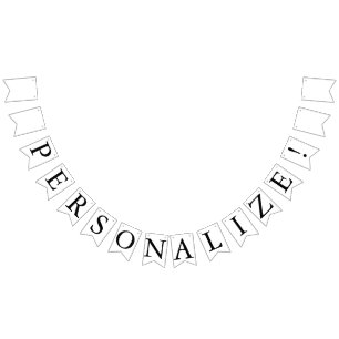 Custom Blank Wedding Bunting Flag Banner