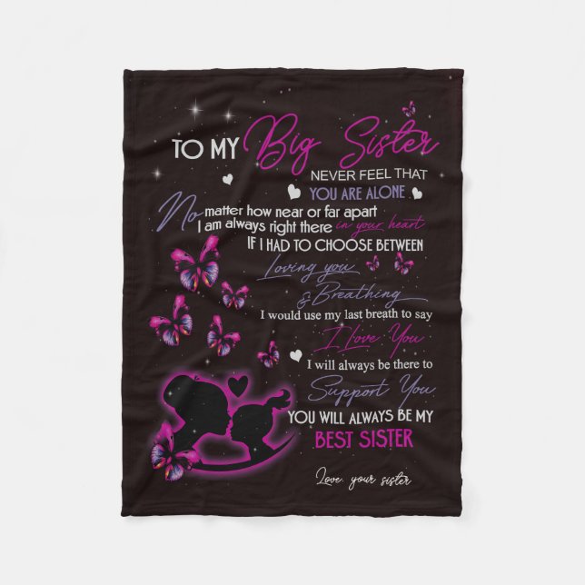 Custom Blanket To My Sister Fleece Blanket - Gift  (Front)