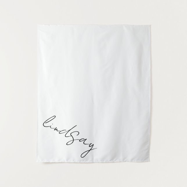 Custom Blanket with Name, Personalised Throw Blank Tapestry (Front)