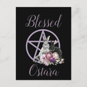 Custom Blessed Ostara Purple Pentacle Spring  Postcard