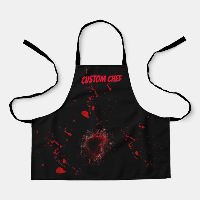 Custom Bloody Apron Pyscho Halloween Costime (Front)