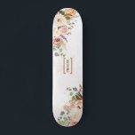 Custom Bloom Rustic Floral Monogram Name Skateboard<br><div class="desc">Floral rustic girly skateboard you can customise with a name or initials by clicking the personalise button above</div>