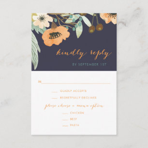 Custom Blooming Watercolor RSVP Card
