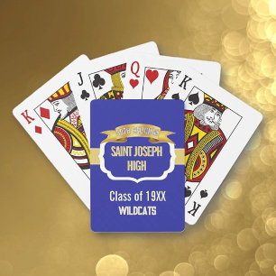 Custom BLUE 50th Class Reunion Playing Cards
