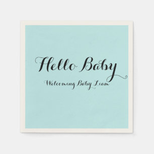 custom blue baby shower napkins for boys