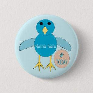 Custom Blue Birthday Boy Chick Button