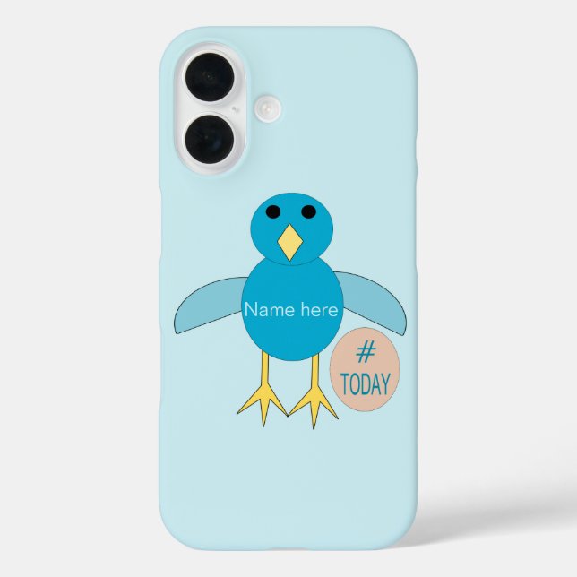 Custom Blue Birthday Boy Chick Case-Mate iPhone Case (Back)